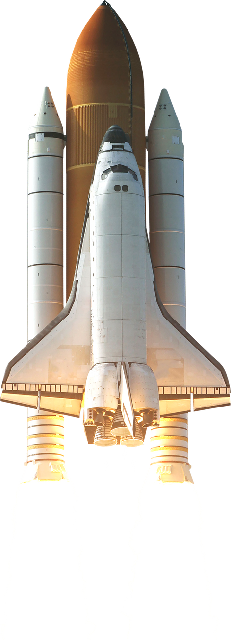 Space Shuttle Takes off into Space. Elements of This Image Furnished by NASA.